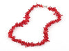 Beautiful Strand Red Coral Necklace with Lobster Claw Clasp Length 46cm