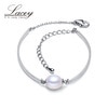 Beautiful ankel bracelets 925 sterling silver bracelet,wedding natural pearl bracelet jewelry birthd gift mother