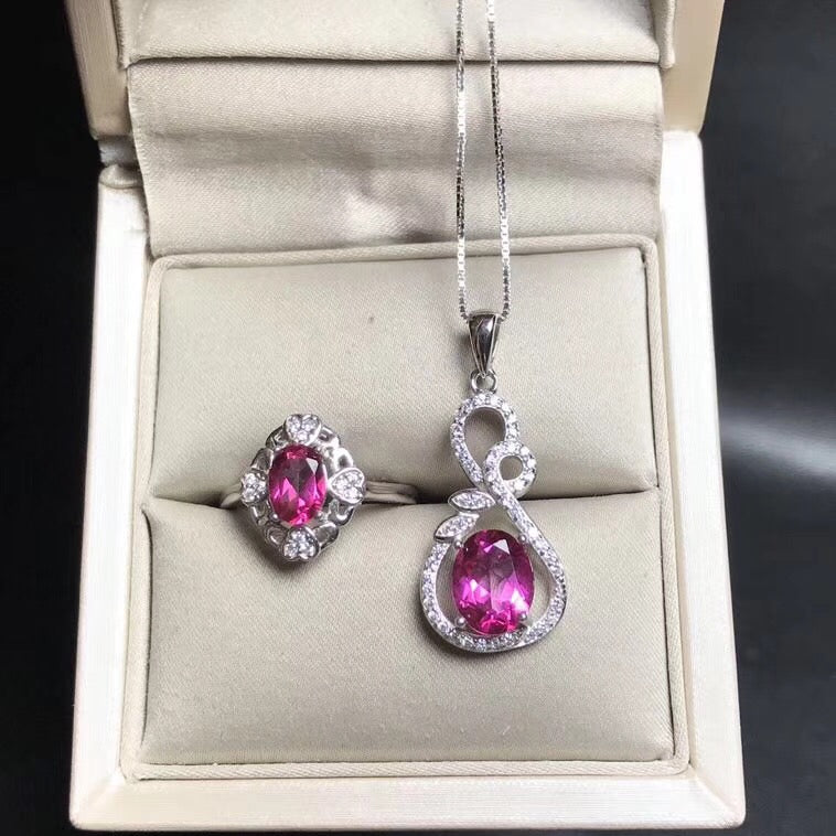 Beautiful blaze, 925 silver, Brazil Amethyst suit, large gemstone, amazing effect.