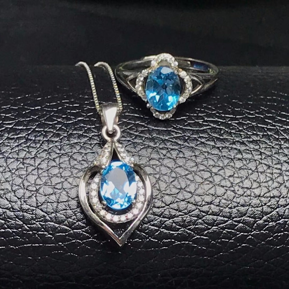 Beautiful blaze, 925 silver, Brazil Amethyst suit, large gemstone, amazing effect.