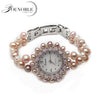 Beautiful real natural pearl bracelet watch women,trendy girl bracelet birthd gift