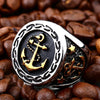 316L Stainless Steel Antique silve biker men   High Quality fashion   ring jewelry LR487