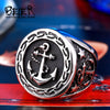 316L Stainless Steel Antique silve biker men   High Quality fashion   ring jewelry LR487