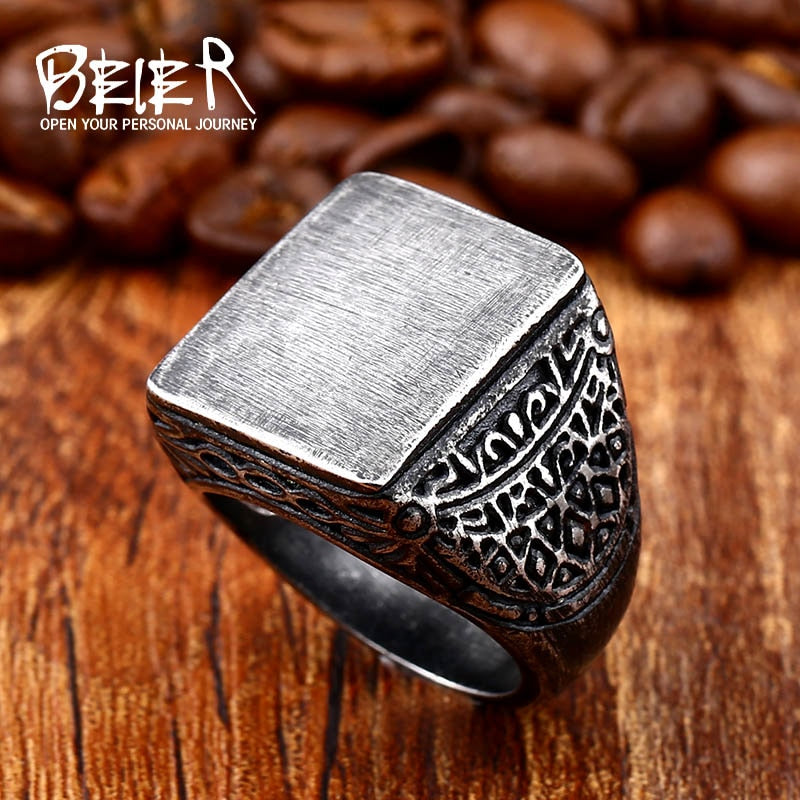 316L Stainless Steel Men's A Coat Arms of Signet The Russian Emblem retro men and women high quality ring LR504