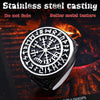 316L Stainless Steel Nordic Viking Ring Custom Rune beads Signet wolf Scandinavn Odin Symb fashion Men Jewelry LR522