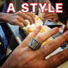 316L Stainless Steel vintage retro punk fashion triangle men jewelry fingur man rings valentine anillos viking LR543