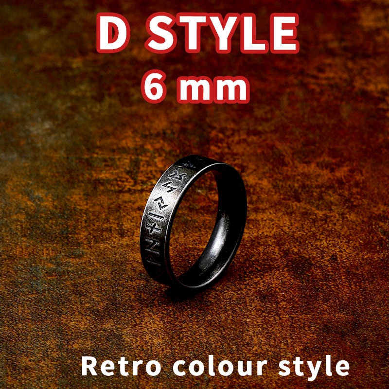 316L Stainless steel Fashion Style MEN and women Retro Odin Jewelry Viking Female Amulet Vintage Norse Rune words Rings