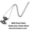 Beier 316L stainless Viking Norse Odin Thors Mjolnir Hammer Men  scandinavian Necklace pendant skull Jewelry LP390