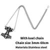 Beier 316L stainless Viking Norse Odin Thors Mjolnir Hammer Men  scandinavian Necklace pendant skull Jewelry LP390