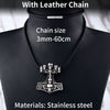 Beier 316L stainless Viking Norse Odin Thors Mjolnir Hammer Men  scandinavian Necklace pendant skull Jewelry LP390