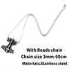Beier 316L stainless Viking Norse Odin Thors Mjolnir Hammer Men  scandinavian Necklace pendant skull Jewelry LP390