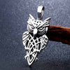 Beier 316L stainless steel Nordic Vikings Runes Amulet Pendant Necklace owl Runes PENDANT Necklace Nordic Talisman LLBP8-293P