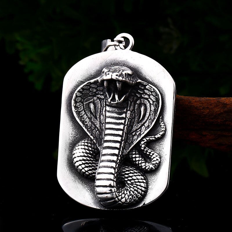 Beier 316L stainless steel Norse Vikings Pendant Necklace Stereo 3D Cobra Original Animal Jewelry LP550