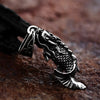 Beier Punk Vintage Women Men Luck Fish Stainless Steel Pendant Chain Necklace Jewelry LHP177