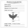 Beier  Stainless Steel Death Head Skull Butterfly Moth Pendant necklace For Man Punk good detail Animal Jewelry BP8-592