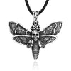 Beier  Stainless Steel Death Head Skull Butterfly Moth Pendant necklace For Man Punk good detail Animal Jewelry BP8-592