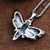 Beier  Stainless Steel Death Head Skull Butterfly Moth Pendant necklace For Man Punk good detail Animal Jewelry BP8-592