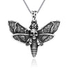 Beier  Stainless Steel Death Head Skull Butterfly Moth Pendant necklace For Man Punk good detail Animal Jewelry BP8-592