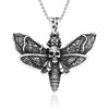 Beier  Stainless Steel Death Head Skull Butterfly Moth Pendant necklace For Man Punk good detail Animal Jewelry BP8-592