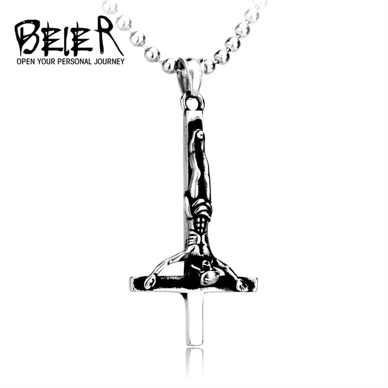 Wholesale Stainless Steel Jesus Cross Pendant Necklace For Man And Woman Best Gift Charm Relogious jewelry BP8-082