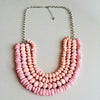 Bella Beads Bib Necklace Layers Necklace for Women Beads Bib Statement Necklace