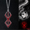 Berserk symbol necklace The mad warrior of Norse Viking mythology keyring Pendant Jewelry