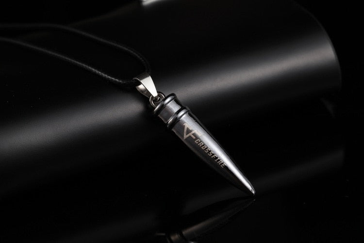 Leather Stake Necklaces Pendants With Box Punk Vintage Adjustable Brown Rope Chain Male Jewelry Men Jewelry Bullet Gift