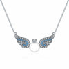 Best Quality 100% 925 silver Original Flying wings Crystals From Austrian Pendant Necklaces Women Handmade We jewelry
