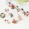 Selling Brooch Creative Christmas Gift Brooch Santa Christmas Tree Socks Snowman Gloves Garland Rhinestone Brooch Pin Gift