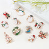 Selling Brooch Creative Christmas Gift Brooch Santa Christmas Tree Socks Snowman Gloves Garland Rhinestone Brooch Pin Gift
