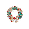 Selling Brooch Creative Christmas Gift Brooch Santa Christmas Tree Socks Snowman Gloves Garland Rhinestone Brooch Pin Gift