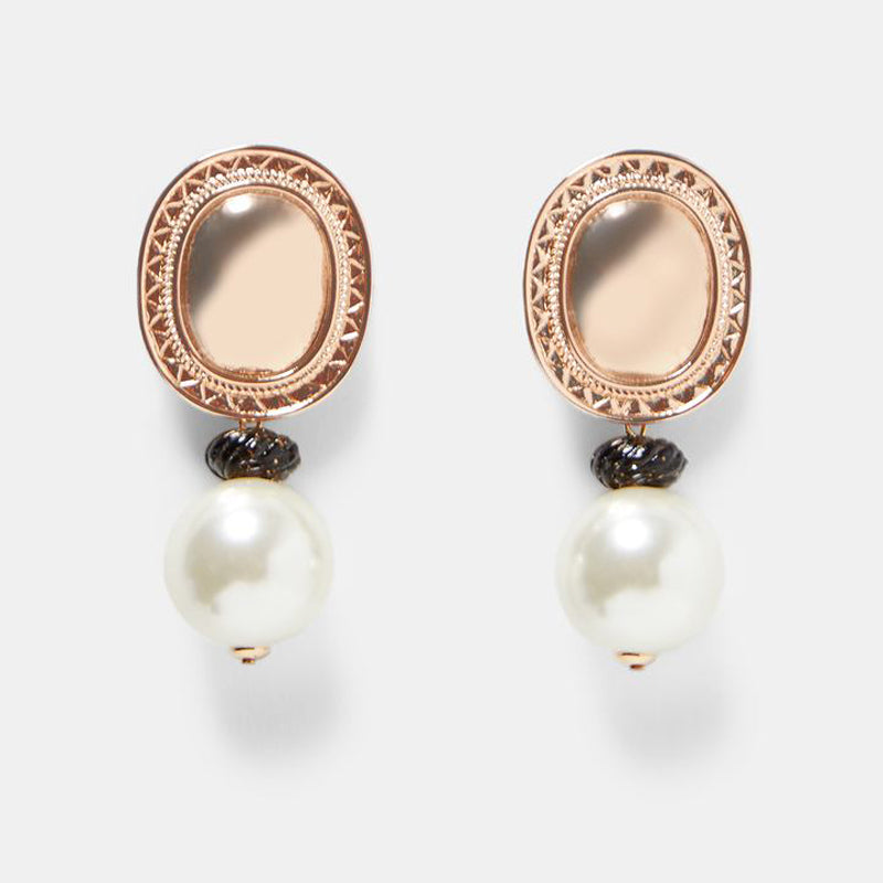 2020 ZA Statement Golden Round Simulated-Pearl Earrings For Women Christmas Gift Wedding Party Fashion Jewelry Hot