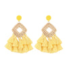 Geometric Tassel Drop Dangle Earrings For Women Jewelry Wooden Bohemian Wedding Statement Party Gift Earring Wholesale