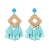 Geometric Tassel Drop Dangle Earrings For Women Jewelry Wooden Bohemian Wedding Statement Party Gift Earring Wholesale