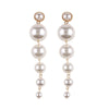 New Fashion Statement Jewelry Multilayers Simulated Pearl Long Earrings For Women Femme Beads Drop Dangle Earrings