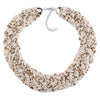 New Bohemia Boho Vintage Bib Beads Rope Luxury Maxi Rhinestone Bijoux Statement Collar Choker Necklace 2869