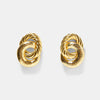 ZA Fashion Gold Color Stud Earrings For Women Colorful Wedding Party Metal Bohemian Christmas Gift Hot Sale