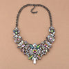Bib Statement Necklace Colorful Stones Crystal Collar Choker Necklace for Woman Accessories