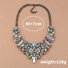 Bib Statement Necklace Colorful Stones Crystal Collar Choker Necklace for Woman Accessories