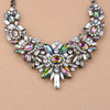 Bib Statement Necklace Colorful Stones Crystal Collar Choker Necklace for Woman Accessories