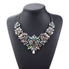 Bib Statement Necklace Colorful Stones Crystal Collar Choker Necklace for Woman Accessories