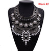Bib choker necklace Women statement necklace big chunky vintage collier femme maxi black silver crystal Chocker #232831