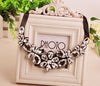 Bib statement flower collar lace choker pendant necklace vintage jewelry statement necklace choker rhinestone bead necklace
