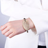 Big Artificial Leaves Bracelet Gold Silver Color Leaf Pendant Elastic Rope Chain Bracelets For Woman Jewelry Accessories