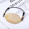 Big Artificial Leaves Bracelet Gold Silver Color Leaf Pendant Elastic Rope Chain Bracelets For Woman Jewelry Accessories