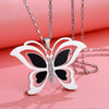 Big Butterfly Pendant Stainless Steel Necklace For Women Cute Insect  Silvery Sweater Chain Jewelry Gift