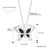 Big Butterfly Pendant Stainless Steel Necklace For Women Cute Insect  Silvery Sweater Chain Jewelry Gift