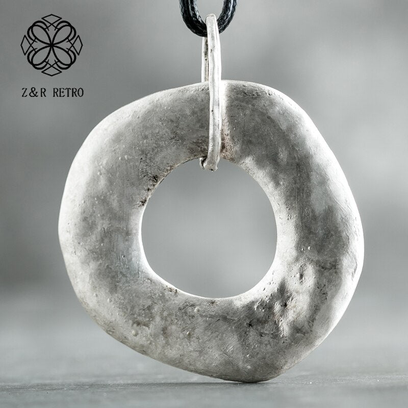 Big Chain Necklace Jewelry Geometric Statement Suspension Handmade Pendant Rope Metal Vintage Unisex Sweater Clothes Accessories