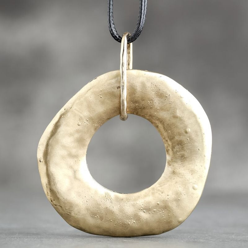 Big Chain Necklace Jewelry Geometric Statement Suspension Handmade Pendant Rope Metal Vintage Unisex Sweater Clothes Accessories