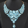 Big Choker Necklace Crystal Flower Necklaces & Pendants Maxi Necklace Women Collier Femme Vintage Statement Jewelry Collares